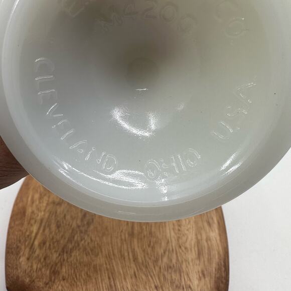 Vintage E.O. Brody Milk Glass Footed Pedestal 6" Scalloped Bowl Vase Compote US - Picture 9 of 9